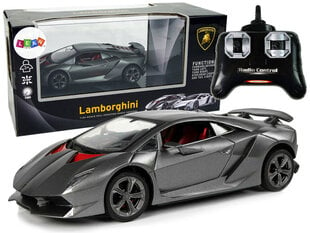 Attālināti vadāma sporta automašīna Lamborghini, 2.4 G, 1:24, sudraba цена и информация | Игрушки для мальчиков | 220.lv