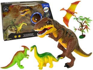 Набор динозавров со звуковыми и световыми эффектами цена и информация | Конструктор автомобилей игрушки для мальчиков | 220.lv