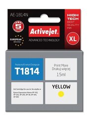 Ink ActiveJet AE-1814N | Yellow | 15 ml | Epson T1814 cena un informācija | Tintes kārtridži | 220.lv