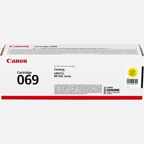 Canon 069 (5091C002), dzeltens цена и информация | Kārtridži lāzerprinteriem | 220.lv
