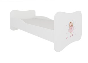 Gulta ADRK Furniture Gonzalo Girl with Wings, 160x80 cm, balta cena un informācija | Bērnu gultas | 220.lv