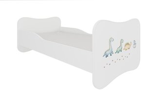 Кровать ADRK Furniture Gonzalo Dinosaurs, 160x80 см, белый цвет цена и информация | Детские кровати | 220.lv