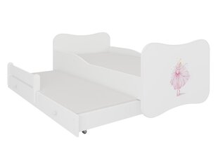 Кровать ADRK Furniture Gonzalo Ballerina, 140x70 см, белого цвета цена и информация | Детские кровати | 220.lv