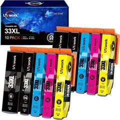 Uniowk saderīga tintes kasetne EPSON 33XL izteiksmei Premium XP-540 XP-630 XP-635 XP-640 XP-900 XP-7100 (10-pack) cena un informācija | Piederumi printerim | 220.lv