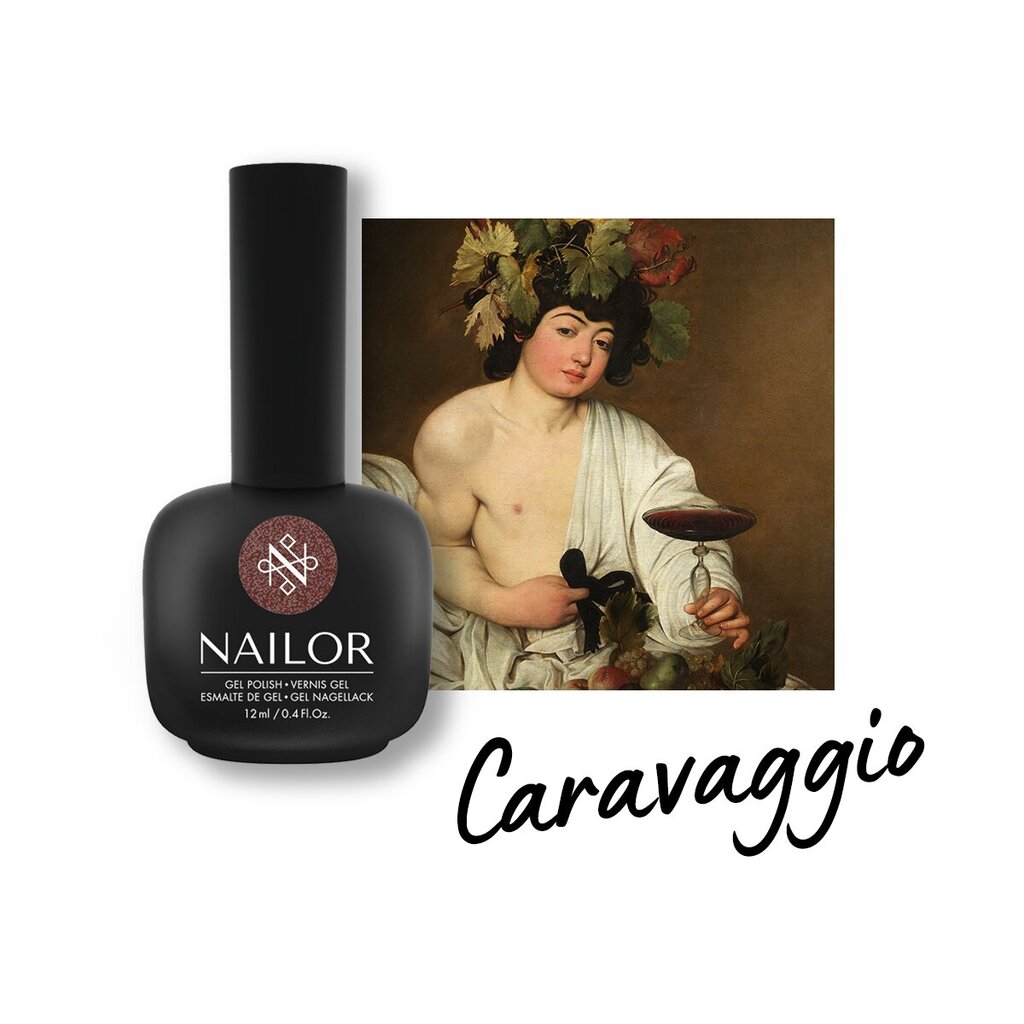 Gēla nagu laka NAILOR Caravaggio #101GP, 12 ml cena un informācija | Nagu lakas, stiprinātāji | 220.lv