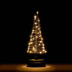 Izgaismota Ziemassvētku dekorācija - Ziemassvētku eglīte, S, 40 LED cena un informācija | Ziemassvētku dekorācijas | 220.lv