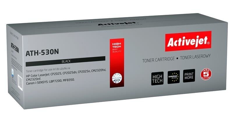 Toneris ActiveJet ATH-530N | melns| 3500 str. | HP HP CC530A (304A), Canon CRG-71 cena un informācija | Kārtridži lāzerprinteriem | 220.lv