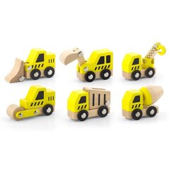 Celtniecības transportlīdzekļu komplekts Viga Toys, 6 gab. cena un informācija | Viga Toys Rotaļlietas, bērnu preces | 220.lv