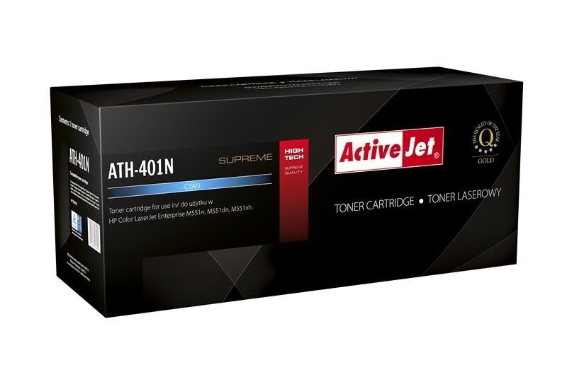 Toner ActiveJet ATH-401N | Cyan | 6000 str. | HP HP CE401A (507A) цена и информация | Kārtridži lāzerprinteriem | 220.lv