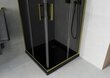 Dušas kabīne Mexen Rio F ar paliktni un sifonu, 70x70,80x80,90x90cm, zeltaina/grafīta+melna/zeltaina cena un informācija | Dušas kabīnes | 220.lv