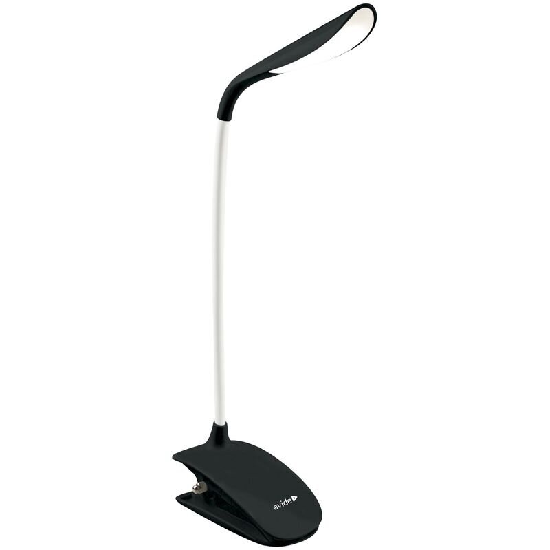 LED uzlādējama galda lampa Avide Clip 1,5W melna cena un informācija | Galda lampas | 220.lv