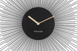 Настенные часы - Пион, черные, 45 см цена и информация | Часы | 220.lv