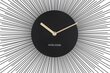 Sienas pulkstenis - Peonija, melns, 45 cm cena un informācija | Pulksteņi | 220.lv