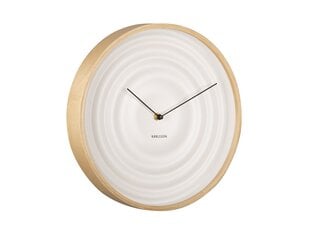 Sienas pulkstenis - Scandi Riblas, baltā krāsā cena un informācija | Pulksteņi | 220.lv