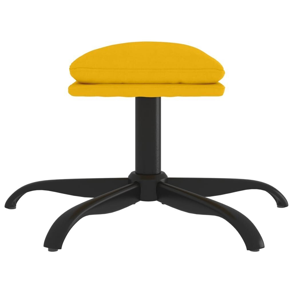 Kāju krēsls, sinepju dzeltens, 60x60x39cm, samts cena un informācija | Sēžammaisi, pufi | 220.lv