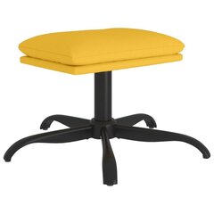 Kāju krēsls, sinepju dzeltens, 60x60x39cm, audums cena un informācija | Sēžammaisi, pufi | 220.lv