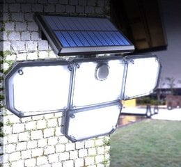 Светодиодный прожектор с солнечной батареей и датчиком движения, 171 светодиод цена и информация | Уличное освещение | 220.lv