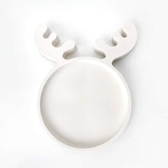 Sart Craft Ziemassvētku Jesmonite Tray White Deer cena un informācija | Interjera priekšmeti | 220.lv
