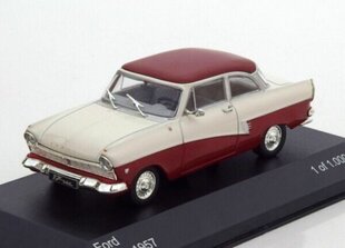 Ford Taunus 17m P2 1957 White/Dark Red WB190 WHITEBOX 1:43 cena un informācija | Kolekcionējamie modeļi | 220.lv