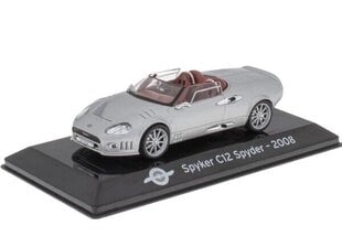 Spyker C12 Spyder - 2008 Silver SUP041 Altaya цена и информация | Коллекционные модели автомобилей | 220.lv