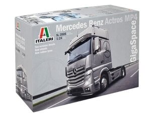 MERCEDES BENZ ACTROS MP4 GIGASPACE ITALERI 1:24 3905 цена и информация | Коллекционные модели автомобилей | 220.lv