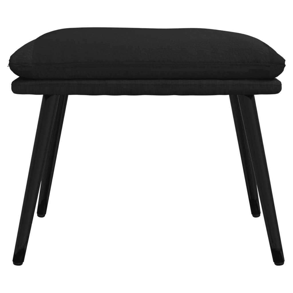 Kāju krēsls, melns, 45x29,5x39cm, mākslīgā āda, spīdīgs цена и информация | Sēžammaisi, pufi | 220.lv