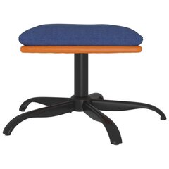 Kāju krēsls, zils, 60x60x39cm, mākslīgā āda cena un informācija | Sēžammaisi, pufi | 220.lv