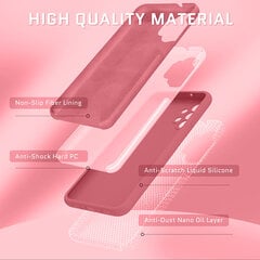 Komplekts-aizsargvāciņš silikona Samsung Galaxy A52 / A52 5G SoundBerry(real liquid silicone Easy Clean), rozā (Pink cloud) + aizsargstikls Superior 5D cena un informācija | Telefonu vāciņi, maciņi | 220.lv