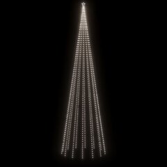 vidaXL Ziemassvētku egle ar pīķi, 1134 vēsi baltas LED, 800 cm cena un informācija | Ziemassvētku dekorācijas | 220.lv