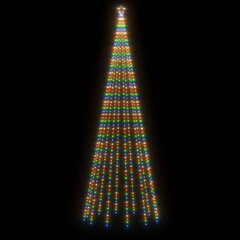 vidaXL Ziemassvētku egle ar pīķi, 732 krāsainas LED lampiņas, 500 cm cena un informācija | Ziemassvētku dekorācijas | 220.lv