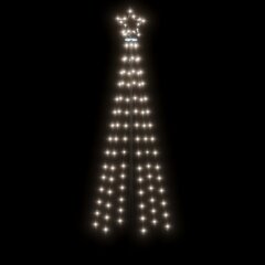 vidaXL Ziemassvētku egle, 108 vēsi baltas LED lampiņas, 70x180 cm cena un informācija | Ziemassvētku dekorācijas | 220.lv