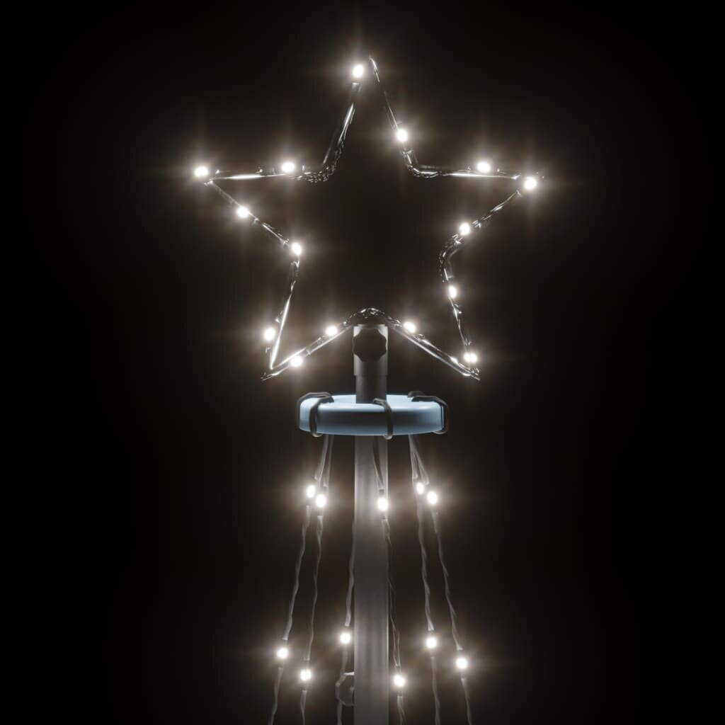 vidaXL Ziemassvētku egle, 108 vēsi baltas LED lampiņas, 70x180 cm cena un informācija | Ziemassvētku dekorācijas | 220.lv
