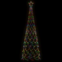 vidaXL Ziemassvētku egle, 500 krāsainas LED lampiņas, 100x300 cm cena un informācija | Ziemassvētku dekorācijas | 220.lv