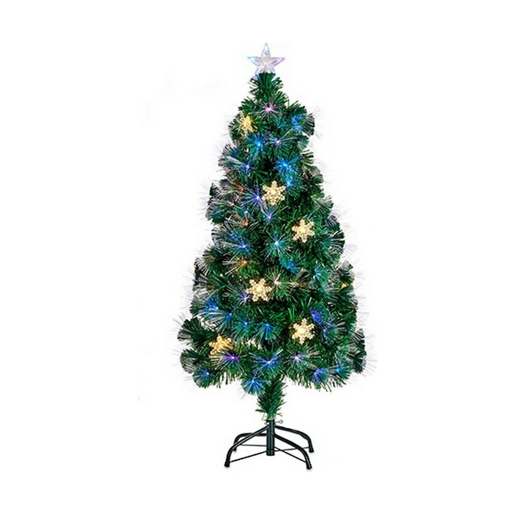 Ziemassvētku Egle ar Zvaigzni LED Licht Metāls Zaļš Plastmasa (80 x 80 x 180 cm) cena un informācija | Mākslīgās egles, vainagi, statīvi | 220.lv