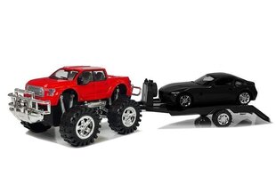 Automašīnu komplekts ar Monster Truck, sarkans cena un informācija | Rotaļlietas zēniem | 220.lv