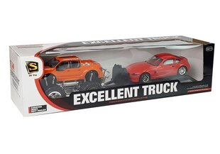 Automašīnu komplekts ar Monster Truck, oranžs cena un informācija | Rotaļlietas zēniem | 220.lv