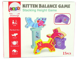 Деревянная головоломка для детей Lean Toys Балансирующие коты цена и информация | Игрушки для девочек | 220.lv