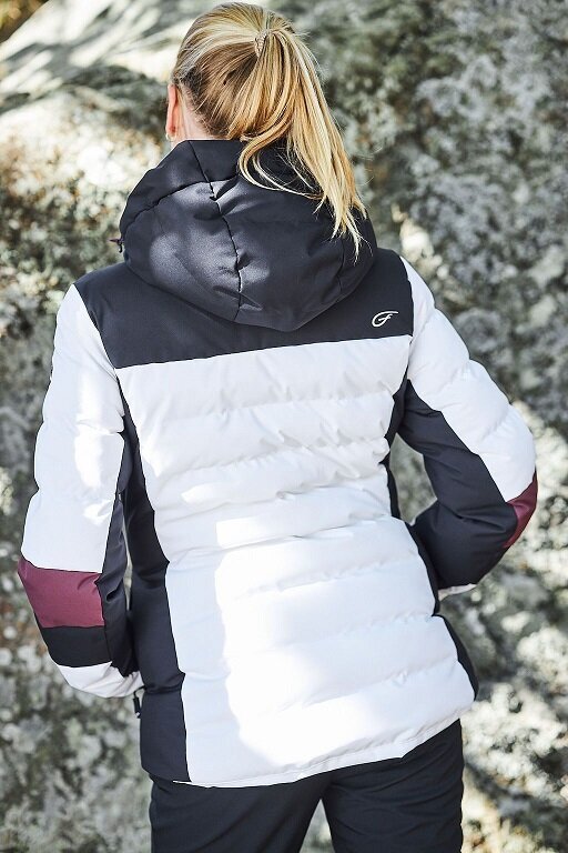 Five Seasons slēpošanas jaka sievietēm CLAVIERE, balta/melna цена и информация | Slēpošanas apģērbs | 220.lv