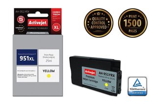 Ink ActiveJet AH-951YRX | Yellow | 25 ml | HP HP 951XL CN048AE cena un informācija | Tintes kārtridži | 220.lv