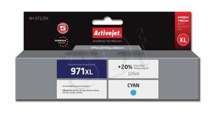 Activejet AH-971CRX tinte HP printerim; HP 971XL CN626AE nomaiņa; Premium; 100 ml; Ciāna cena un informācija | Tintes kārtridži | 220.lv