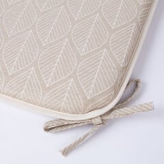 Chair pad RETRO 39x39x2,5cm, beige leaf цена и информация | Подушки, наволочки, чехлы | 220.lv