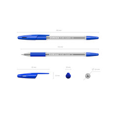 Ручка шариковая ErichKrause®, R-301 Classic Stick&Grip, 1,0 мм, синий, 3 шт цена и информация | Письменные принадлежности | 220.lv
