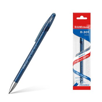 Gēla pildspalva ar dzēšamo tinti ErichKrause ® R-301 Magic Gel 0.5 tintes krāsa - zila (iepakojumā pa 1 gab.) cena un informācija | Rakstāmpiederumi | 220.lv