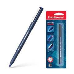 Kapilāra pildspalva ErichKrause ® F-15, tintes krāsa - zila (blisterī pa 1 gab.) cena un informācija | Rakstāmpiederumi | 220.lv