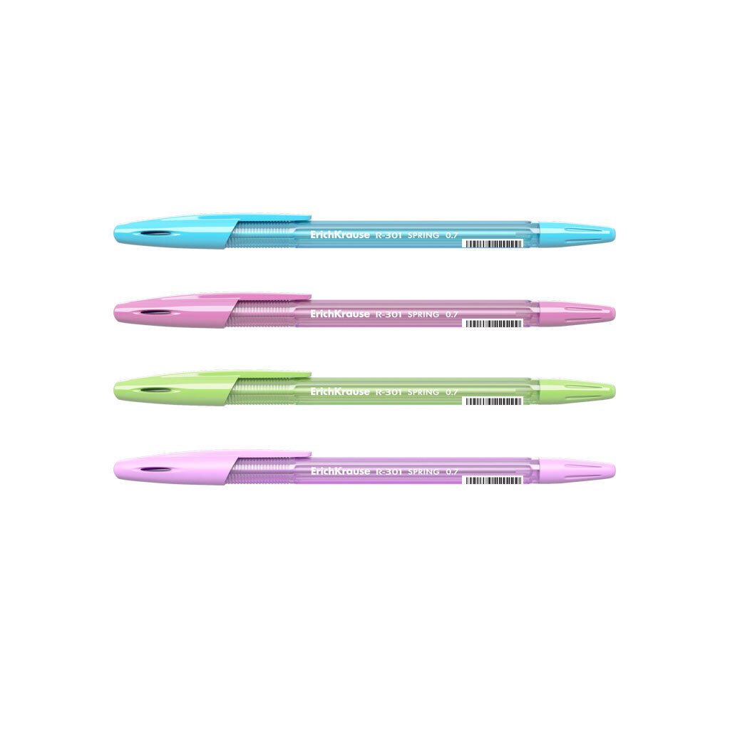 Lodīšu pildspalva ErichKrause ® R-301 Spring Stick 0.7, tintes krāsa - zila (kastītē pa 50 gab.), komplekts цена и информация | Rakstāmpiederumi | 220.lv
