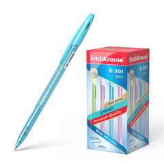 Ручка шариковая ErichKrause® R-301 Spring Stick 0.7, цвет чернил синий (в коробке по 50 шт.), набор цена и информация | Письменные принадлежности | 220.lv