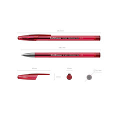 Ручка гелевая ErichKrause® R-301 Original Gel Stick 0.5, цвет чернил красный (в коробке по 12 шт.), набор цена и информация | Письменные принадлежности | 220.lv