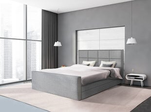 Континентальная кровать Ikar, 200х200 см, серый цвет цена и информация | Кровати | 220.lv