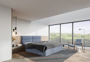 Континентальная кровать Lucy, 120x200 см, синий цвет цена и информация | Кровати | 220.lv