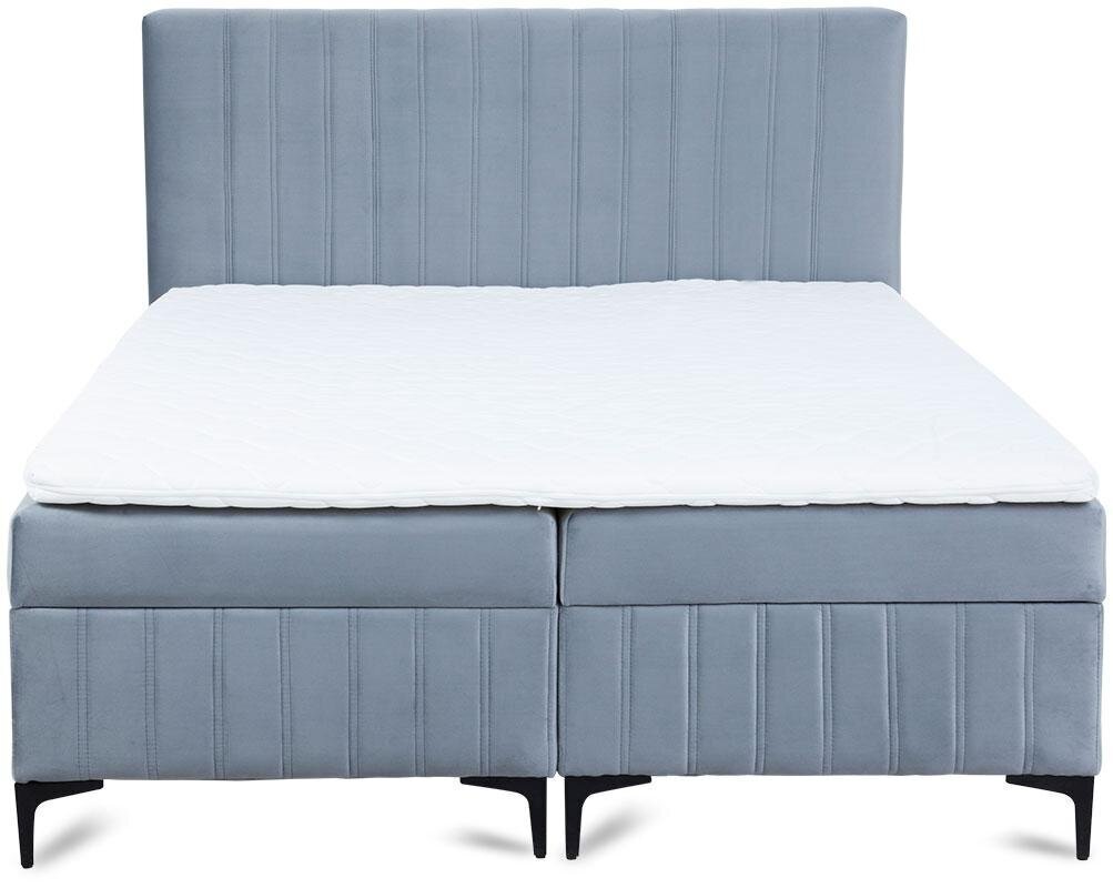 Kontinentālā gulta Quant, 200x200 cm, zils cena un informācija | Gultas | 220.lv